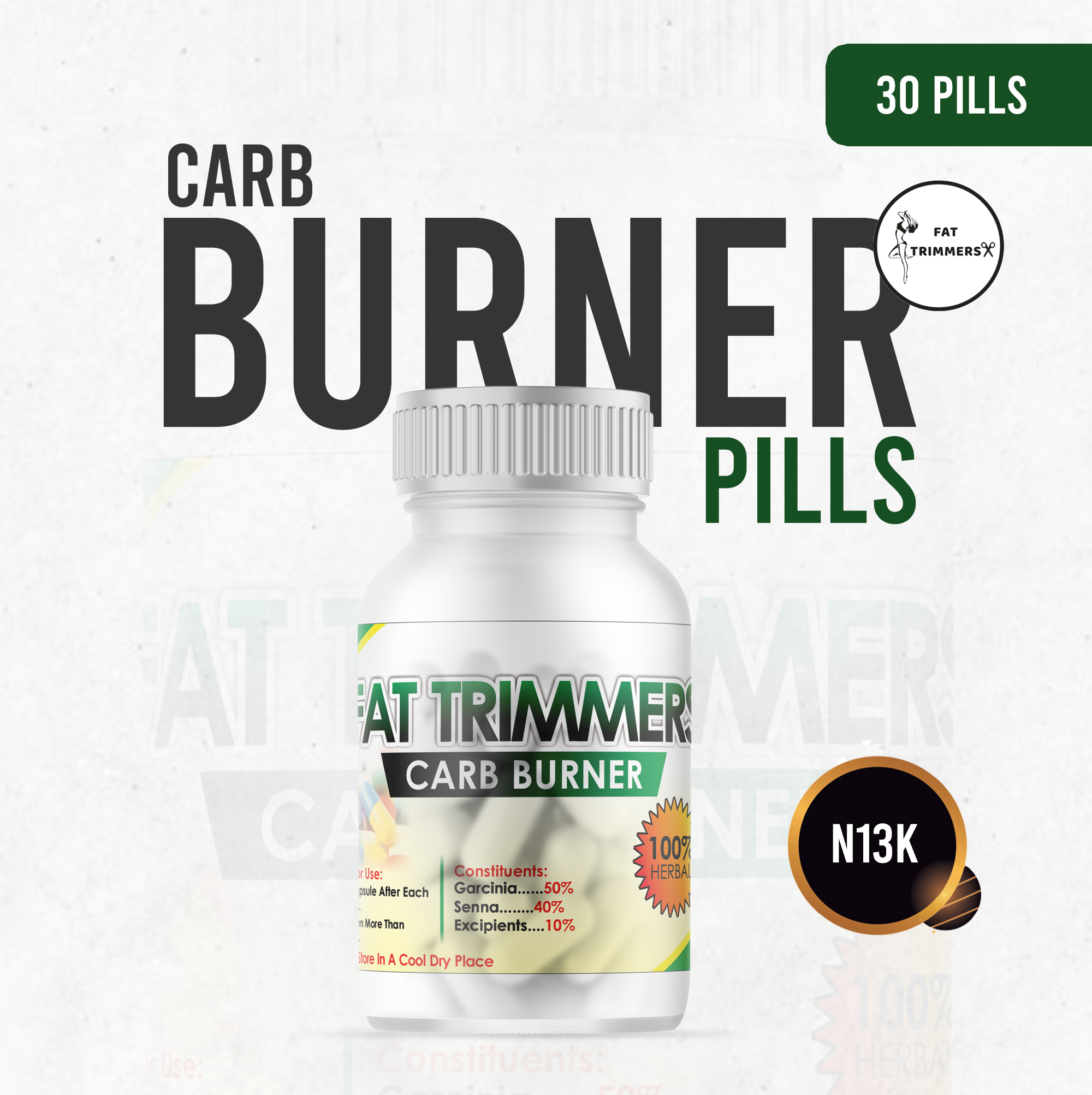Carb Burner 30 Pills Fat Trimmers